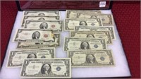 Collection of Paper Money Including 9-One