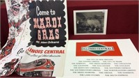 Group of 3 Paper Illinois Central Items Including