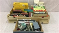 Lg. Box of Various HO Train Car Kits & Cars