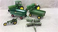 Collection of 1/16th Scale John Deere Ertl Toys