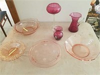 Beautiful Vintage Depression Glass serving dishes