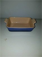 Le Creuset 10 17 rectangular 8 by 5 dish blue on