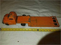 Vintage metal toy truck with trailer, made by
