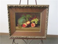 Vintage Oak Frame w/ Fruit Picture