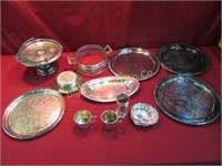 Silver Plate Compote, Serving Trays,