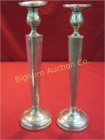 Sterling Silver Candle Sticks, 2pc Lot