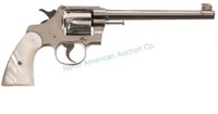 Colt Officers Target Model Revolver Nickel & Pearl
