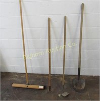 Push Broom, Garden Hoe & Cultivator, Shovel