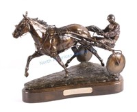 Claudia Steinley Horse Racing Bronze Sculpture