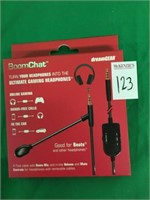 BOOMCHAT-4FT CABLE W/BOOM MIC IN-LINE VOLUME