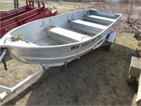 13' aluminum boat with gator trailer