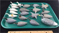 Assortment of Tiny Wooden Geese