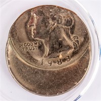 Coin 1983-P Washington Quarter Error Off Center