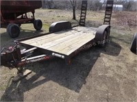 Tandem axle trailer 16'x78" with ramps and title