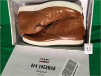 BEN SHERMAN-LEATHER SHOES BROWN SIZE 10"