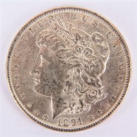 Coin 1891-P Morgan Silver Dollar Choice BU