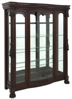 American Carved Oak China Cabinet