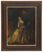 French 19th C. O/C Painting of a Woman