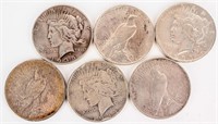 Coin Peace Silver Dollars (6 Coins)