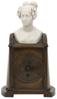Lenzkirch Bronze & Parian Ware Mantle Clock