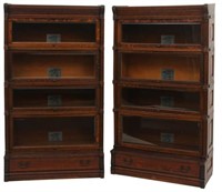 Pr. of Oak Ideal Stacking Bookcases