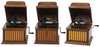 3 Oak Edison Amberola M30 Phonographs