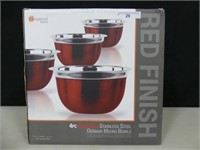 IMPERIAL HOME 4 PC. STAINLESS STEEL MIXING BOWLS