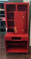 Red Antique Hoosier Cabinet, Need TLC
