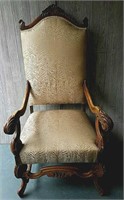 LARGE SOLID WOOD SIDE CHAIR