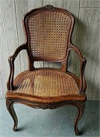 FRENCH WOOD & CANE CHILD'S CHAIR