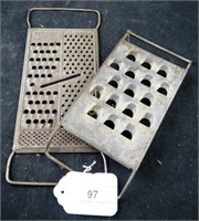 2 Vintage  All In One Kitchen Grater Mincer Tools