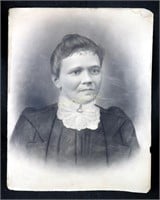 Antique B & W Lady's Photograph On Board 1800's