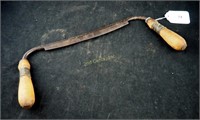 Antique Wood Carpenter's Draw Knife Tool
