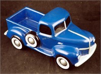 Vintage 1950's Ford Ceramic Blue Pickup Truck