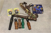 Box of Calls, Scope Caps, Sling, & Shotgun Shells