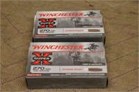 (2) Boxes of Winchester .270  Ammunition