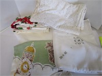 Lot of Vintage Table Cloths