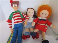 Annie,  Dorothy and  Waldo Dolls