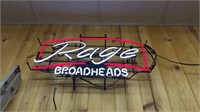 Rage Broadhead Neon Sign