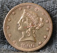 Gold 1900 Liberty Head $10 Coin