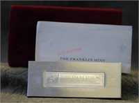 Franklin Mint 10,000 Grain Silver Ingot 22.85oz