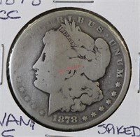 1878 CC Morgan Silver Dollar Spiked Lip
