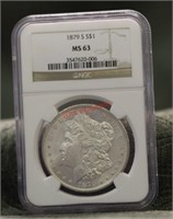 1879 Morgan Silver Dollar MS63