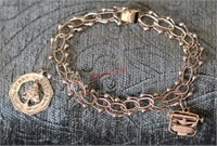 Woman's 14KT Gold Charm Bracelet