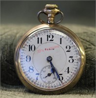 1913 Elgin Open Face Pocket Watch 19J