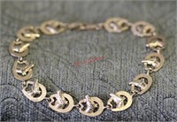 14k Gold Horse Bracelet