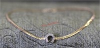 14k Gold & Diamond Horseshoe Bracelet