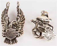 Jewelry 2 Sterling Silver Harley Davidson Pendants