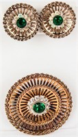 Jewelry Vintage Sterling Silver Brooch & Earrings