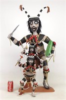 Hopi Clown, Folk Art Kachina Figure
